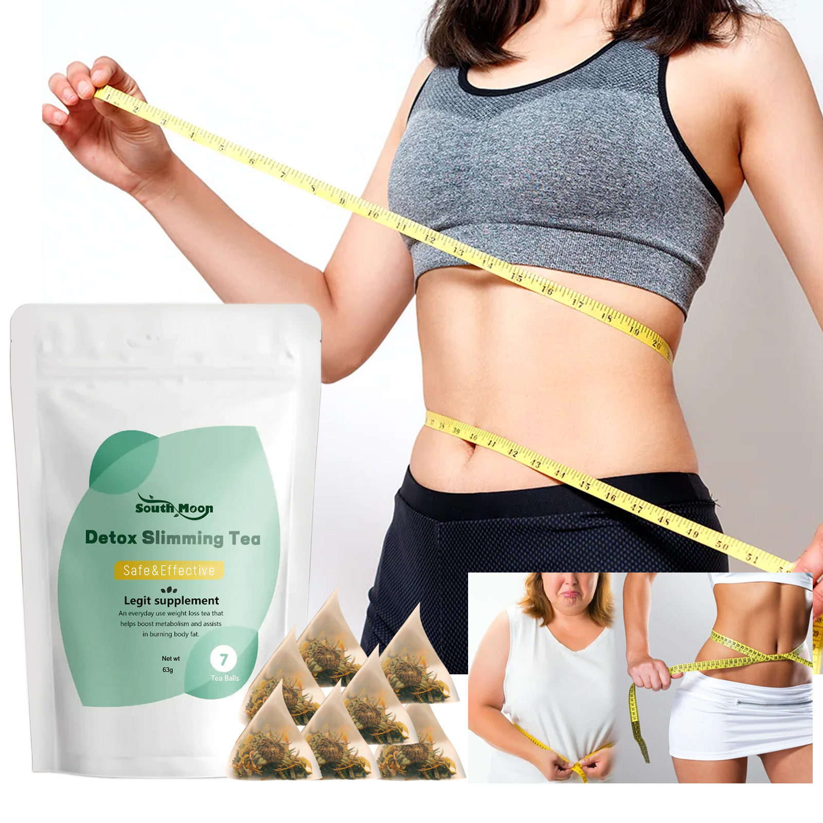 South Moon Detox Slimming Tea, Slim Intellectual Man Fit Little Stomach Small Pretty Waist Shaping - Image 7